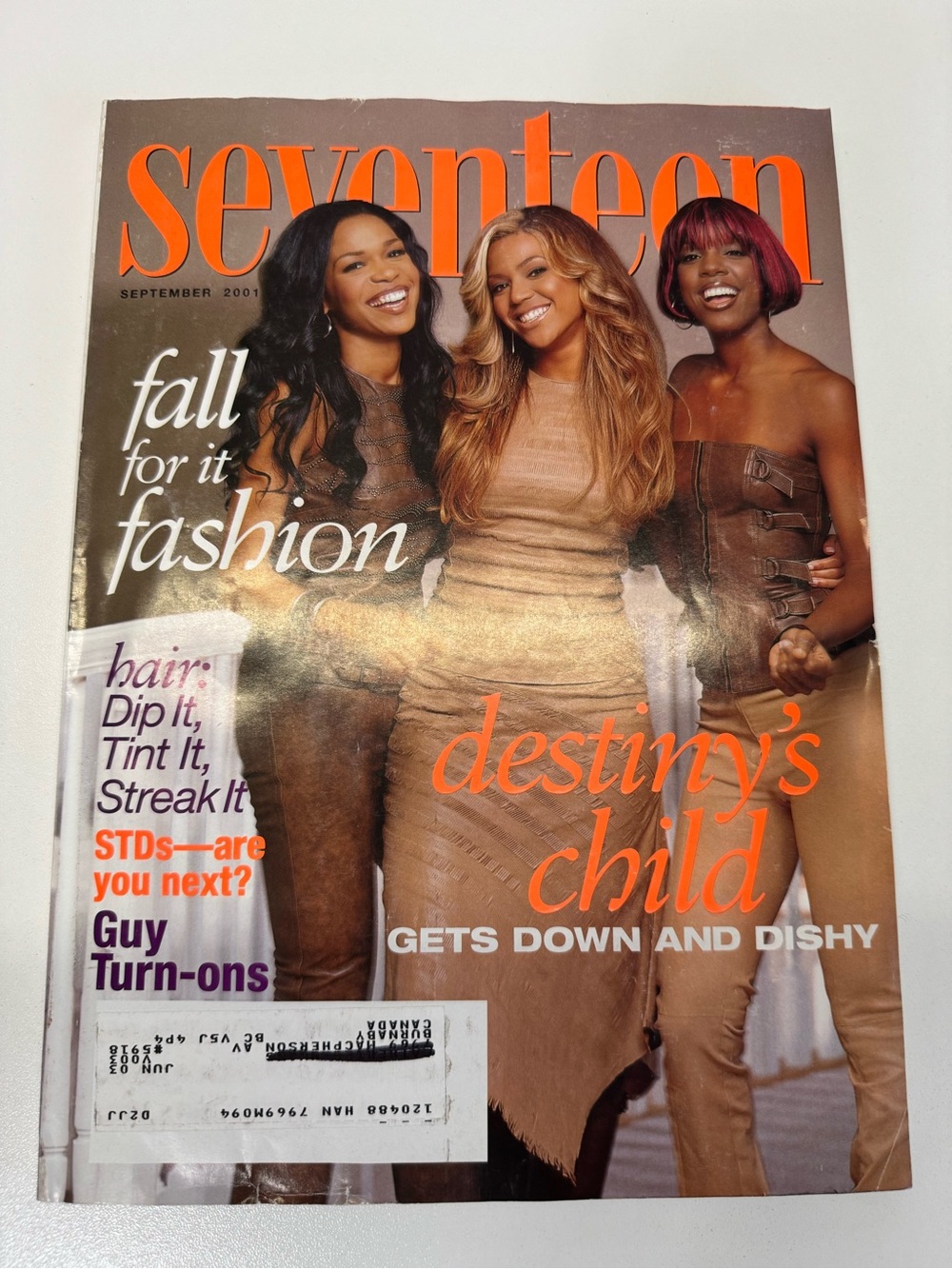 Seventeen 17 Teen Magazine September 2001 Destiny’s Child Beyoncé